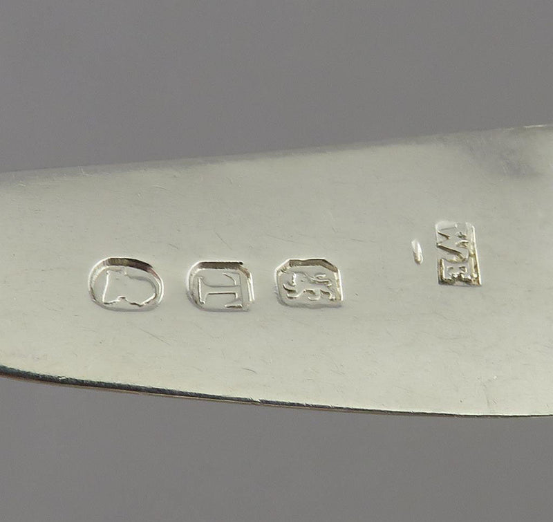 6 Sterling Silver Fiddle Pattern Teaspoons