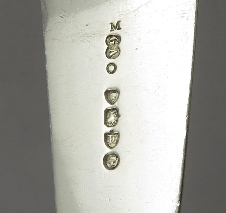 Victorian Silver Fiddle Shell Cheese Scoop - JH Tee Antiques