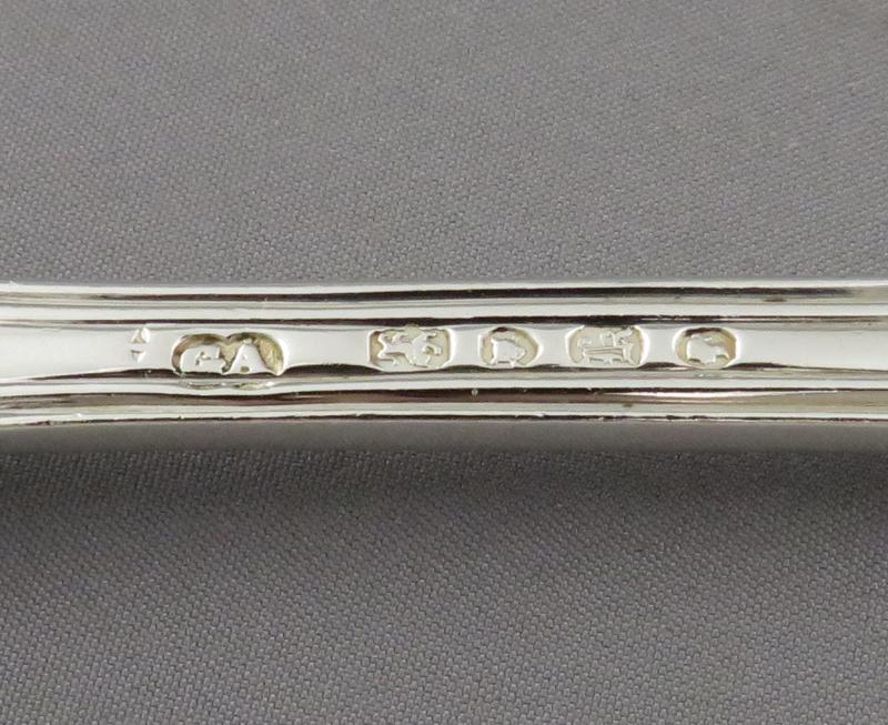 George Adams Fiddle Thread &amp; Shell Silver Dessert Forks - JH Tee Antiques