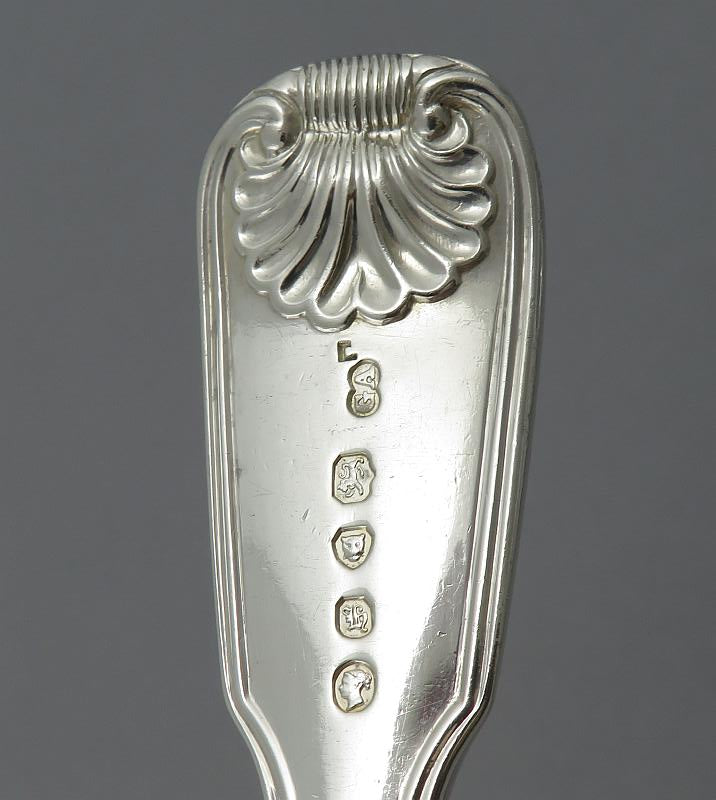 Fiddle Thread and Shell Silver Fish Slice - JH Tee Antiques