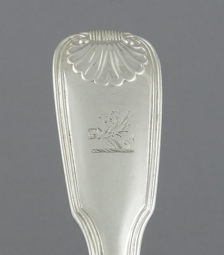 Fiddle Thread and Shell Silver Fish Slice - JH Tee Antiques