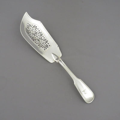Victorian Silver Fiddle Thread Fish Slice - JH Tee Antiques