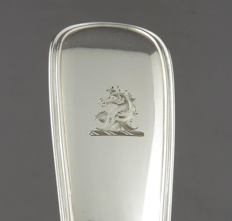 Victorian Silver Fiddle Thread Fish Slice - JH Tee Antiques