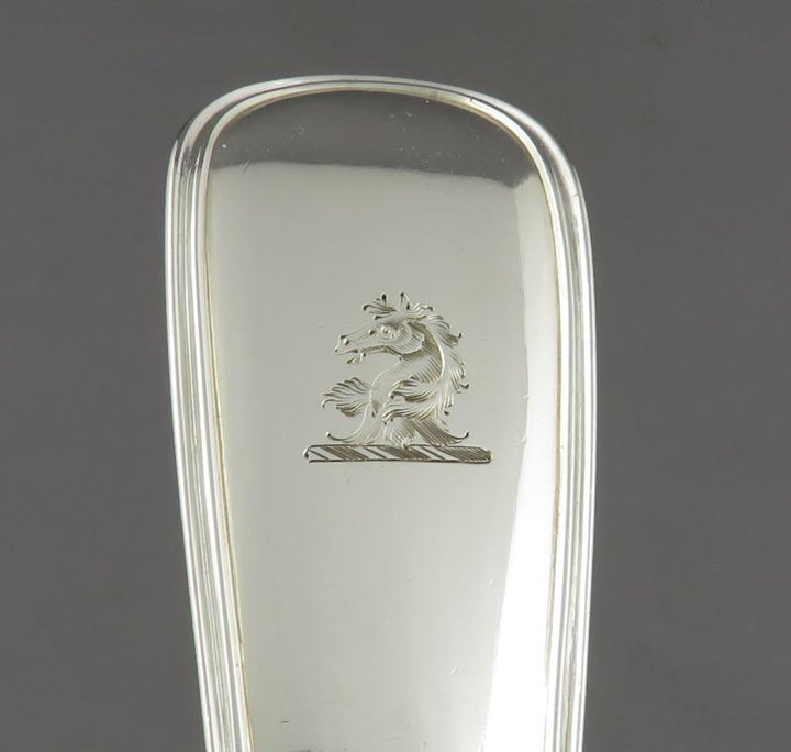 Victorian Silver Fiddle Thread Fish Slice - JH Tee Antiques