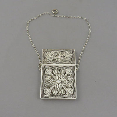 Filigree Silver Card Case