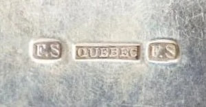 Canadian silver hallmark maker's mark of Francois Sasseville of Quebec City