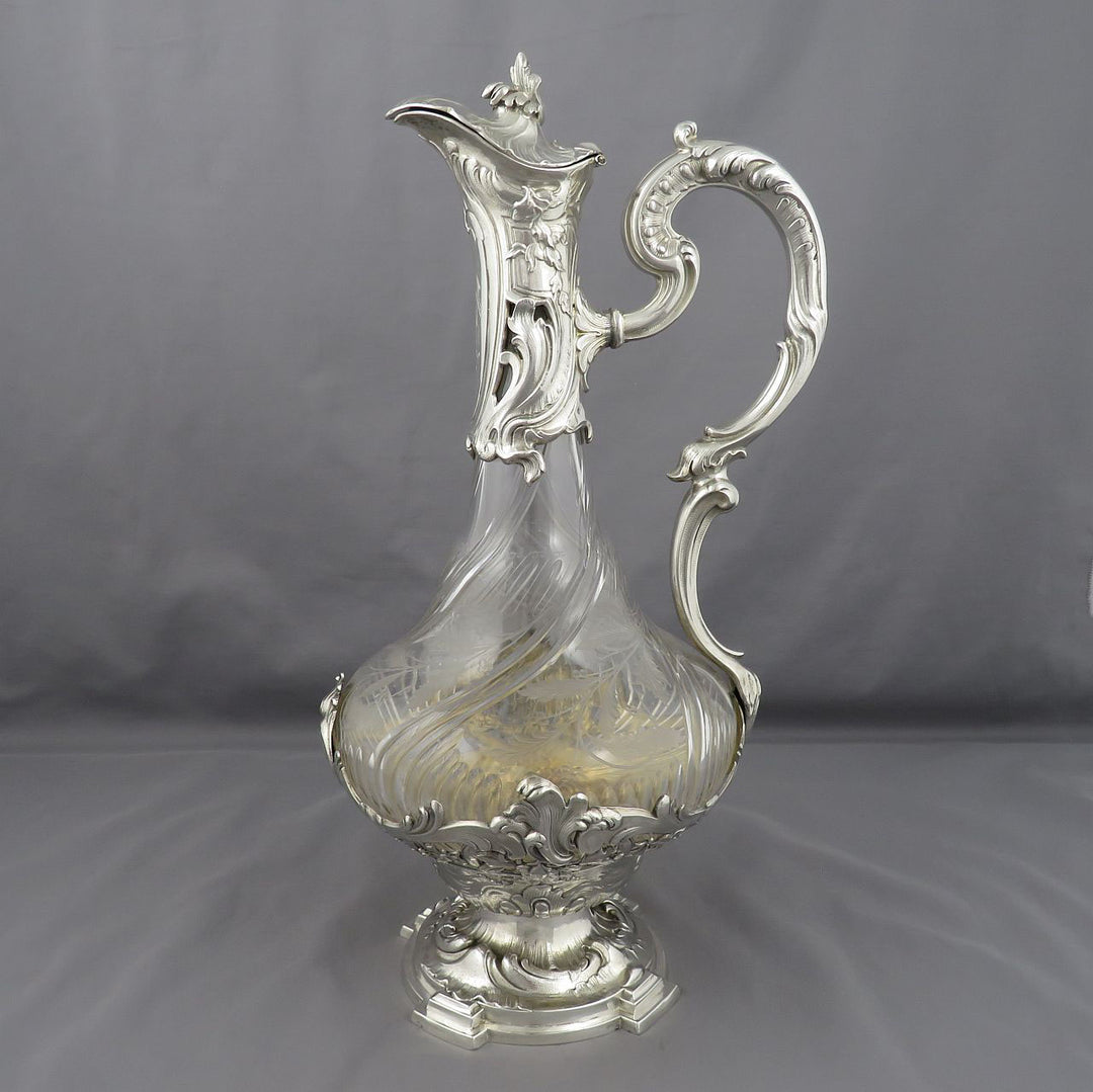 French 950 Silver Claret Jug