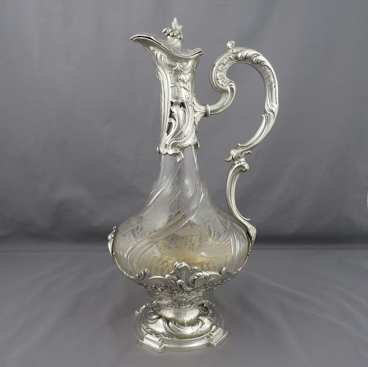French 950 Silver Claret Jug