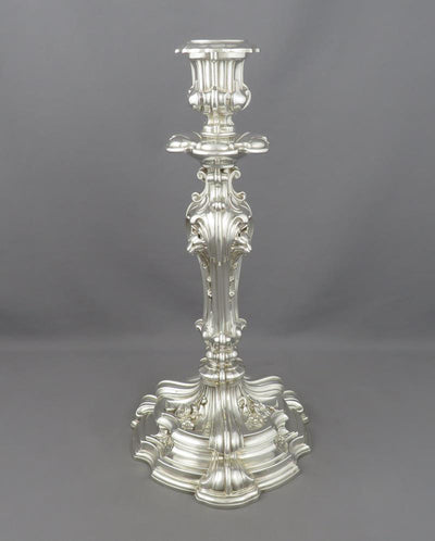 French Silver Candlesticks