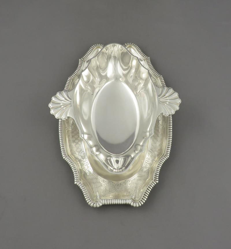 Pair of French 950 Silver Sauce Boats - JH Tee Antiques