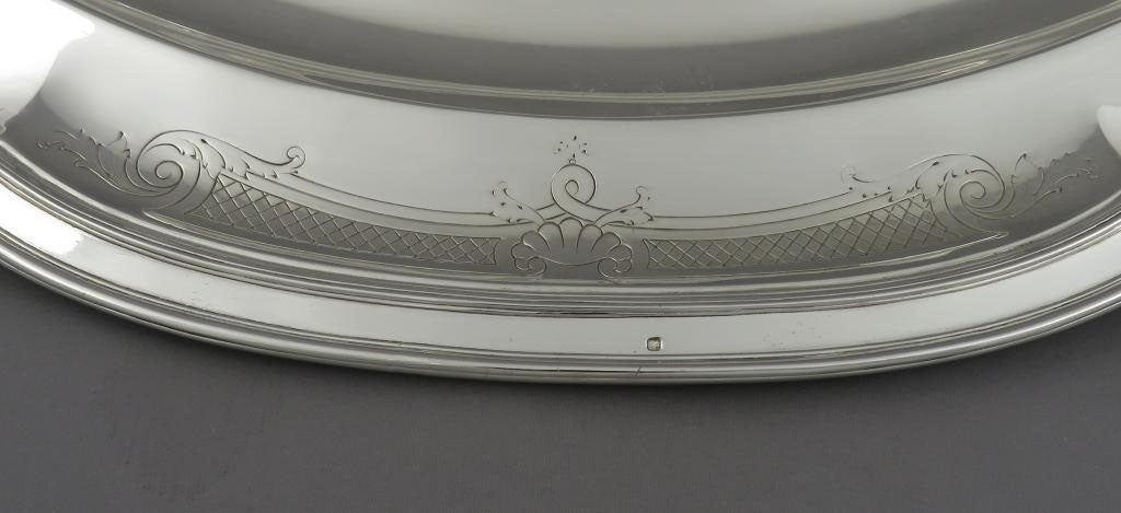 Tiffany French 950 Silver Serving Platter - JH Tee Antiques