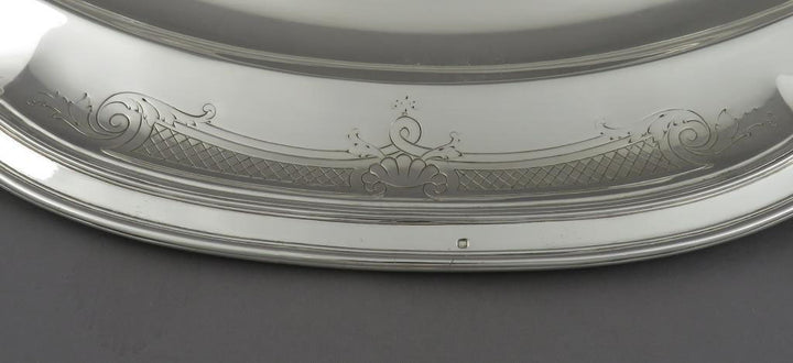 Tiffany French 950 Silver Serving Platter - JH Tee Antiques