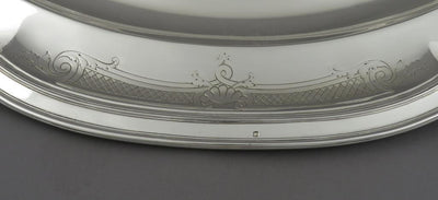 Tiffany French 950 Silver Serving Platter - JH Tee Antiques