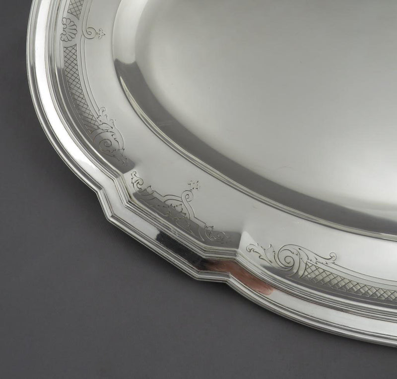 Tiffany French 950 Silver Serving Platter - JH Tee Antiques