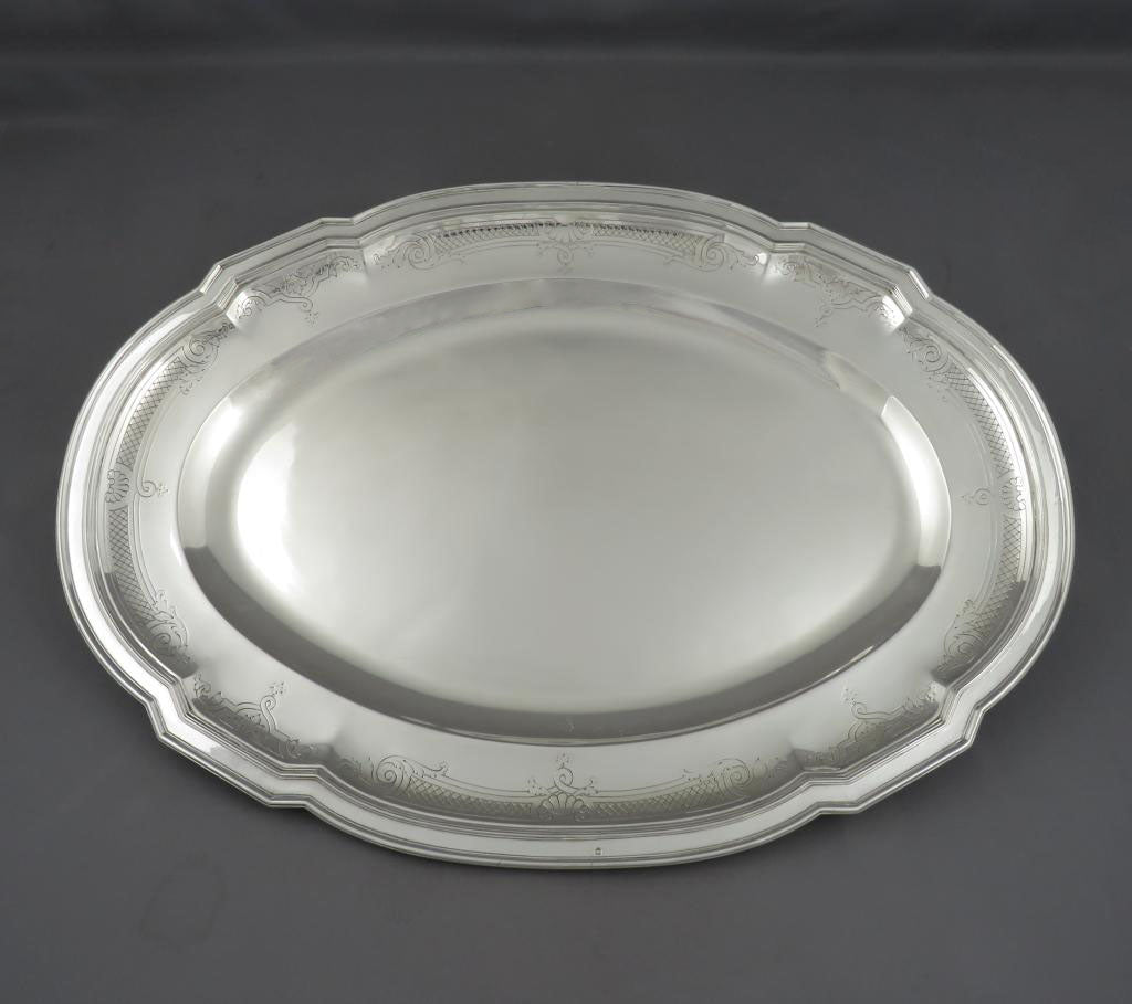 Tiffany French 950 Silver Serving Platter - JH Tee Antiques