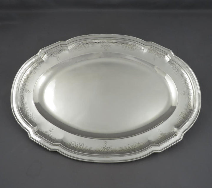 Tiffany French 950 Silver Serving Platter - JH Tee Antiques