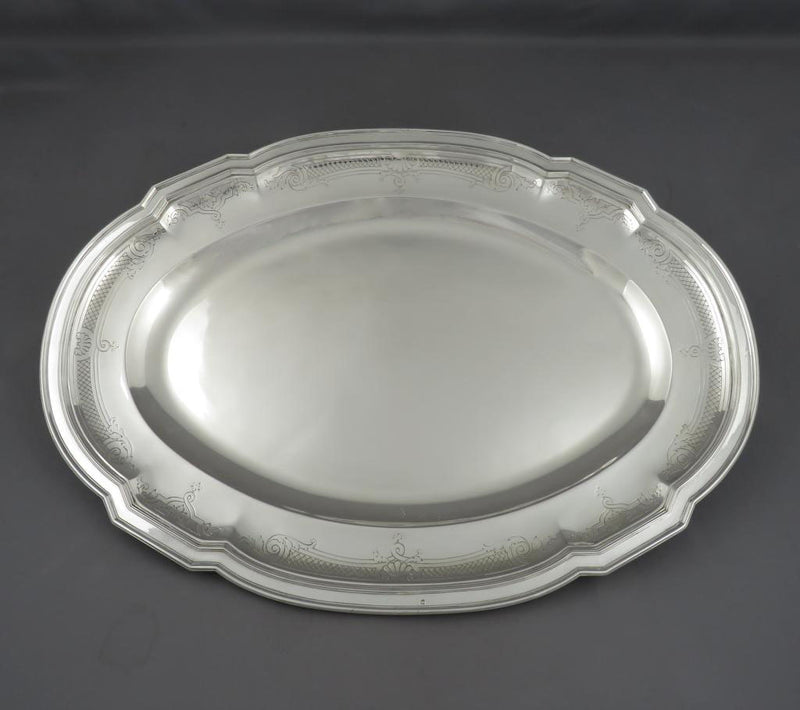 Tiffany French 950 Silver Serving Platter - JH Tee Antiques