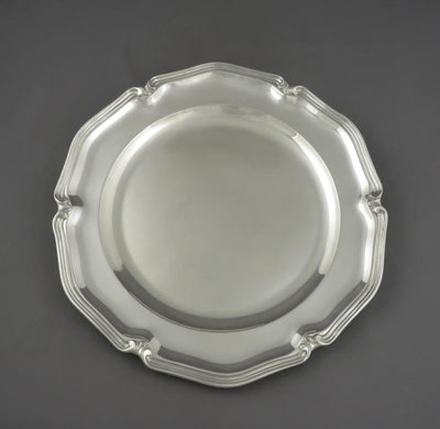 Tetard Silver Charger Plate - JH Tee Antiques