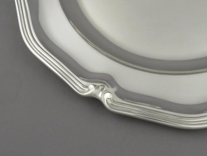 Tetard Silver Charger Plate - JH Tee Antiques
