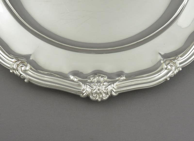 Six Garrard Silver Dinner Plates - JH Tee Antiques