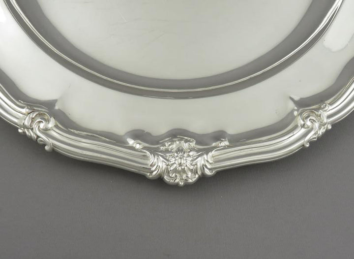 Six Garrard Silver Dinner Plates - JH Tee Antiques