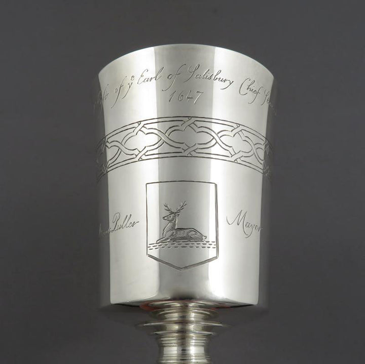 Garrard Sterling Silver Goblet - JH Tee Antiques