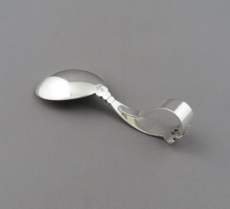 Georg Jensen Acorn Pattern Baby Spoon - JH Tee Antiques