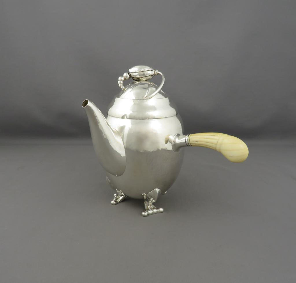 Georg Jensen Blossom Silver Coffee Pot 2B - JH Tee Antiques