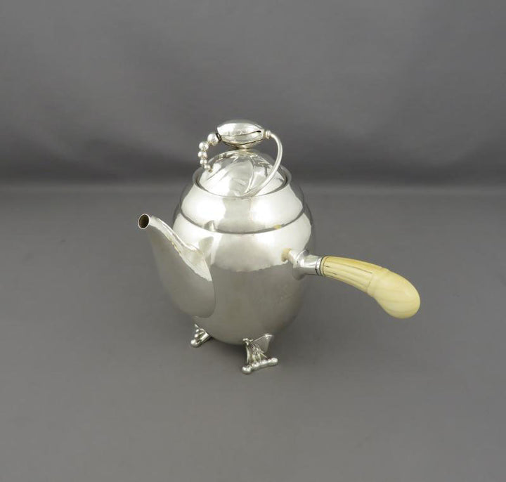 Georg Jensen Blossom Silver Coffee Pot 2B - JH Tee Antiques