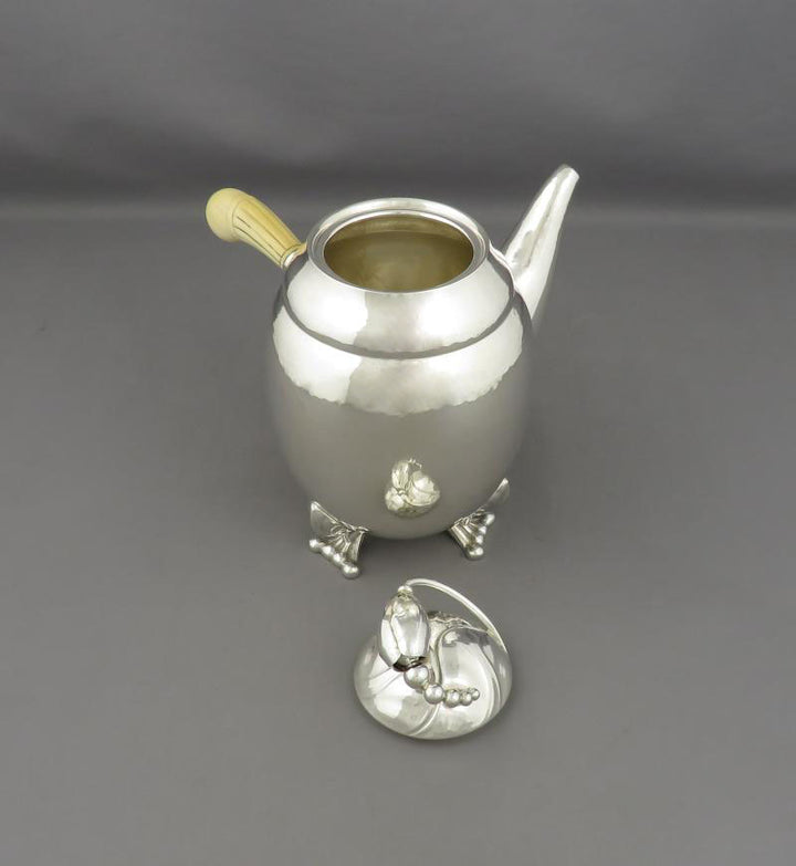 Georg Jensen Blossom Silver Coffee Pot 2B - JH Tee Antiques