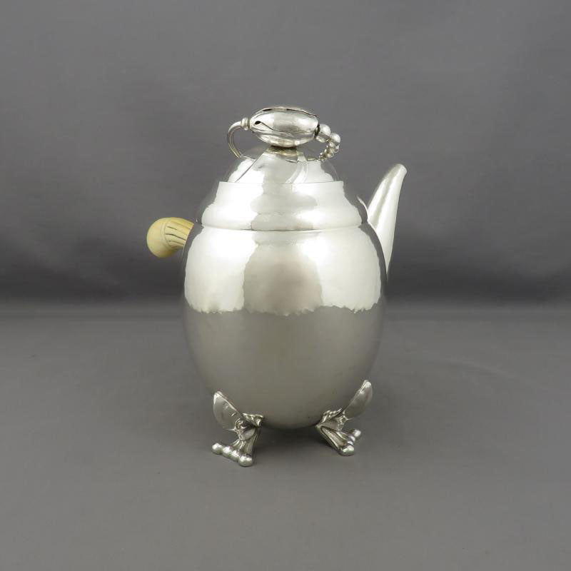 Georg Jensen Blossom Silver Coffee Pot 2B - JH Tee Antiques