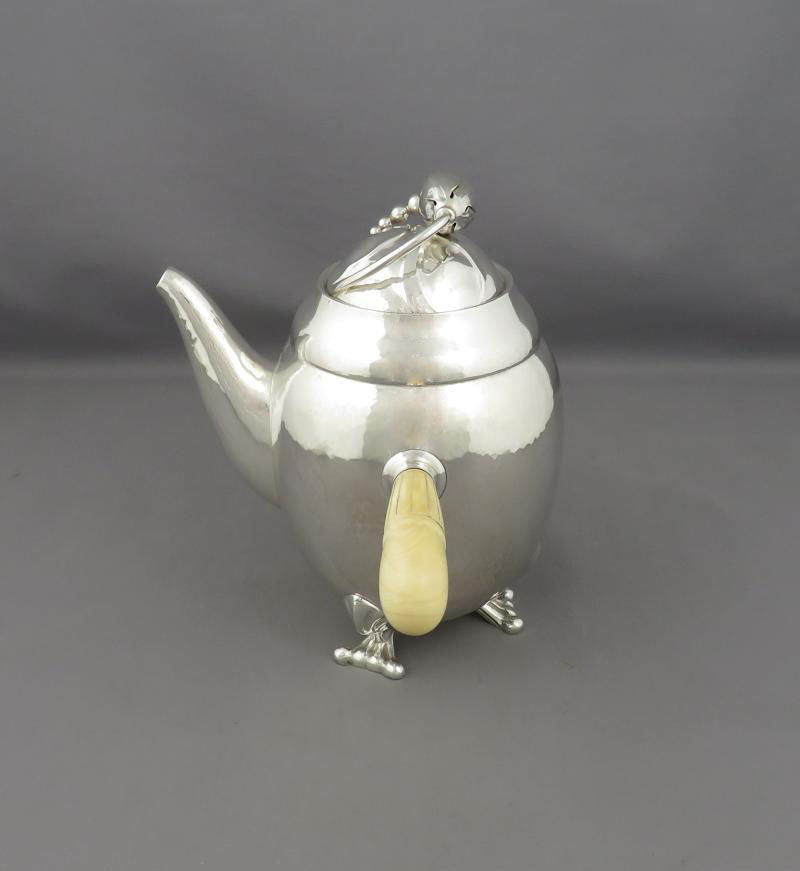 Georg Jensen Blossom Silver Coffee Pot 2B - JH Tee Antiques