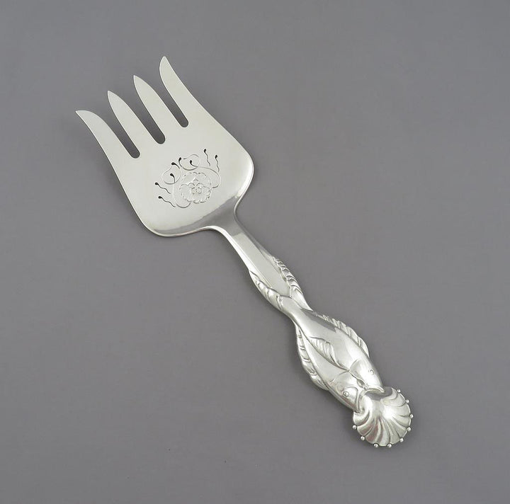 Georg Jensen Ornamental Fish Servers 55 - JH Tee Antiques