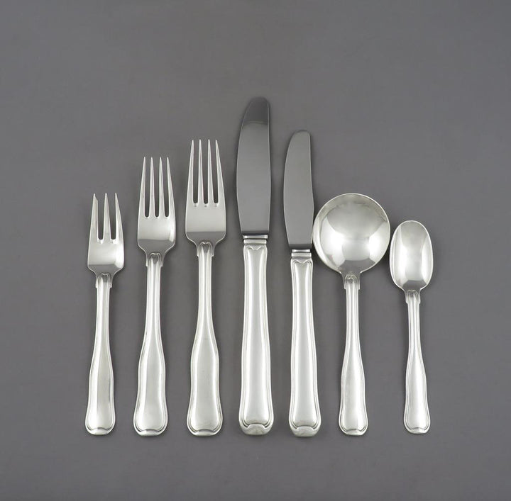 Georg Jensen Old Danish Pattern Flatware Set for 8 - JH Tee Antiques