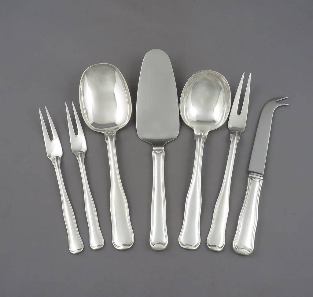 Georg Jensen Old Danish Pattern Flatware Set for 8 - JH Tee Antiques