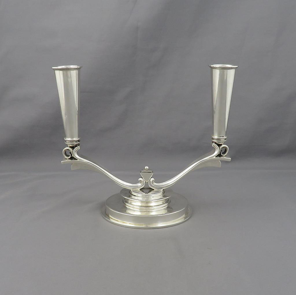 Georg Jensen Silver Pyramid Candelabrum 630A - JH Tee Antiques