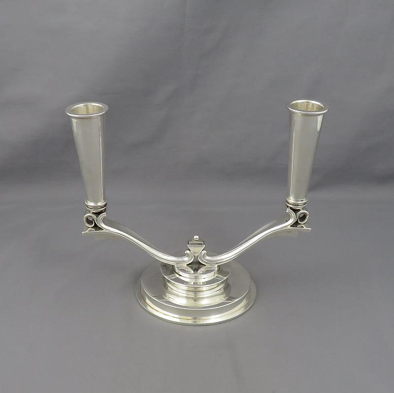 Georg Jensen Silver Pyramid Candelabrum 630A