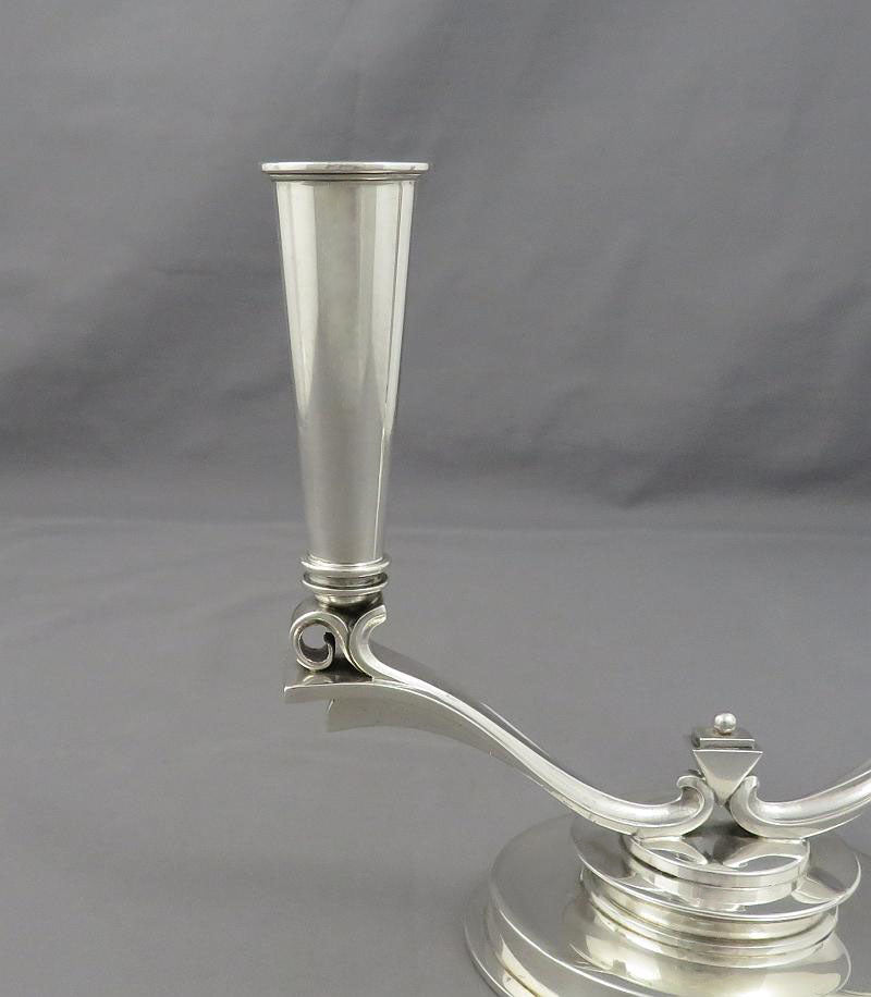 Georg Jensen Silver Pyramid Candelabrum 630A - JH Tee Antiques