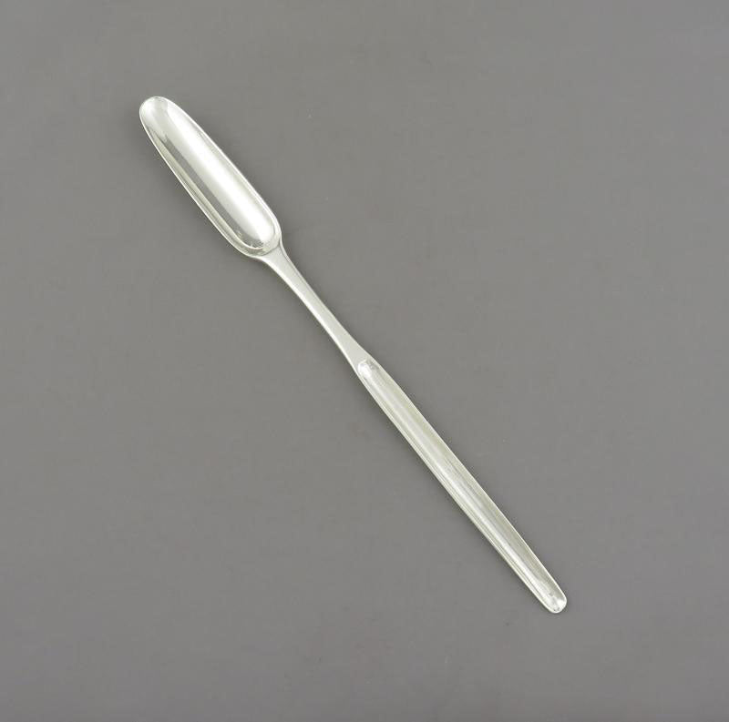 George II Silver Marrow Scoop - JH Tee Antiques