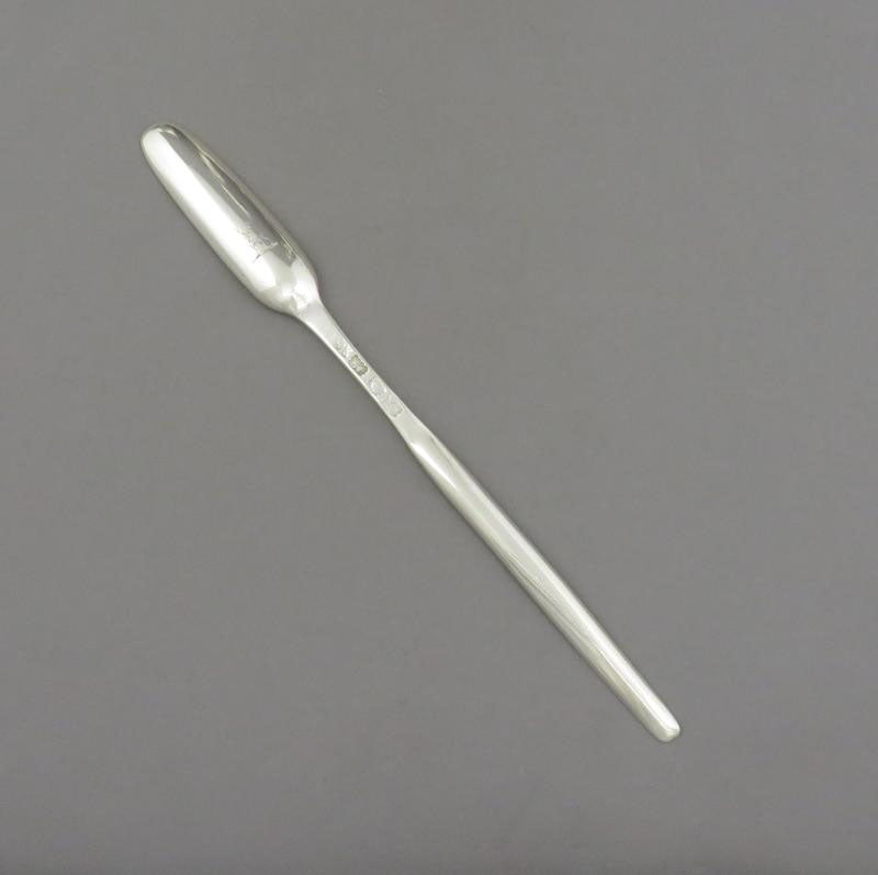 George II Silver Marrow Scoop - JH Tee Antiques