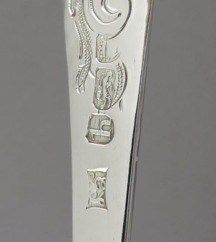 Pair of George III Sterling Silver Berry Spoons - JH Tee Antiques