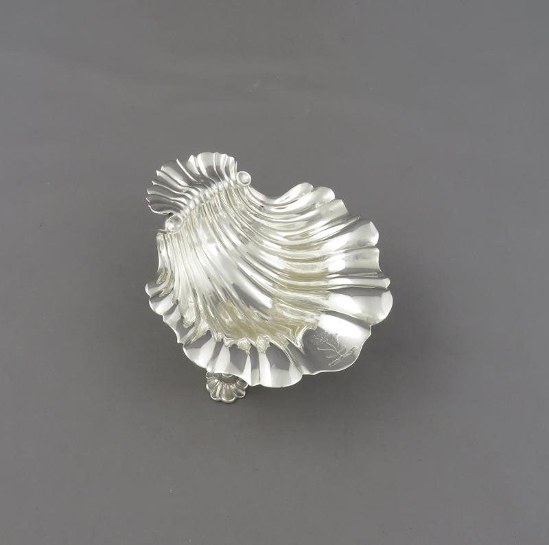 George II Sterling Silver Butter Shell - JH Tee Antiques