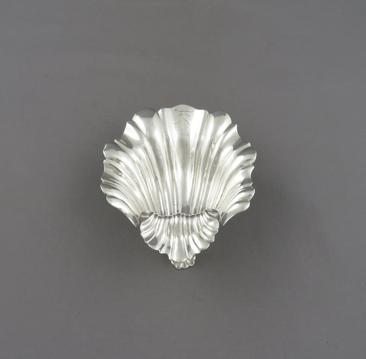 George II Sterling Silver Butter Shell - JH Tee Antiques