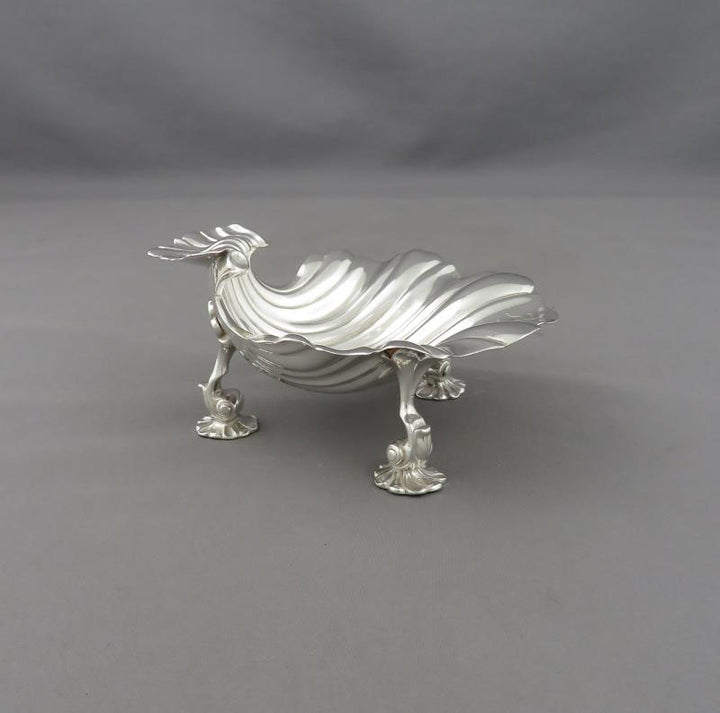 George II Sterling Silver Butter Shell - JH Tee Antiques