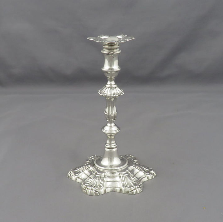George II Silver Taperstick - JH Tee Antiques