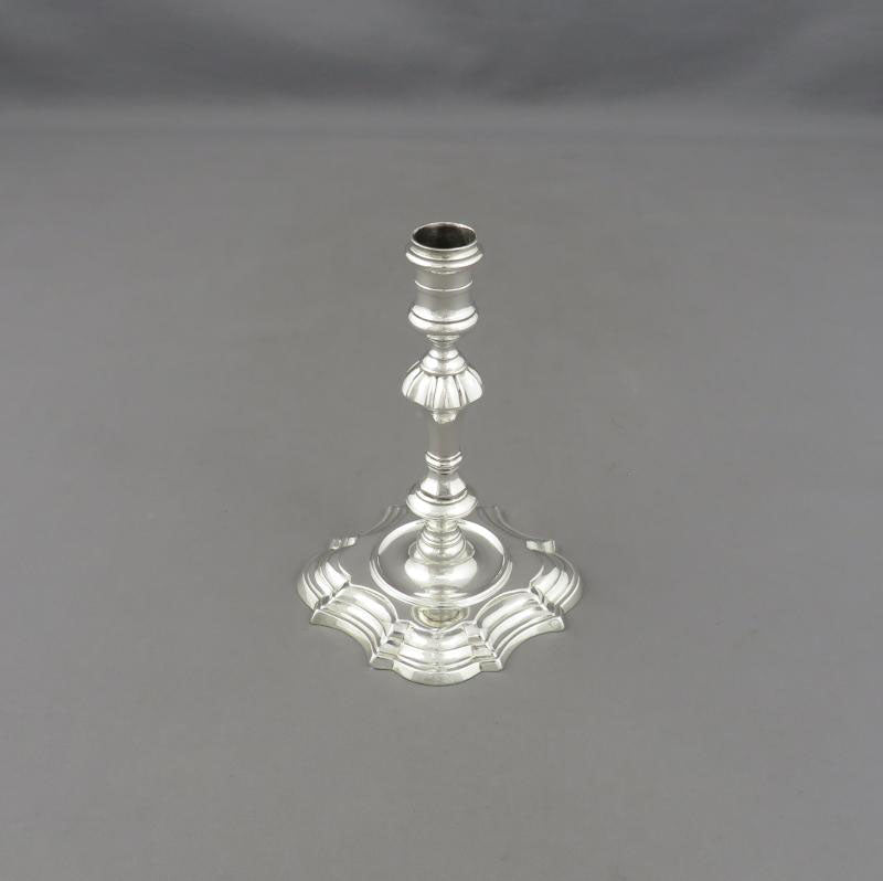 George II Silver Taperstick - JH Tee Antiques