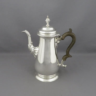 George II Silver Coffee Pot - JH Tee Antiques