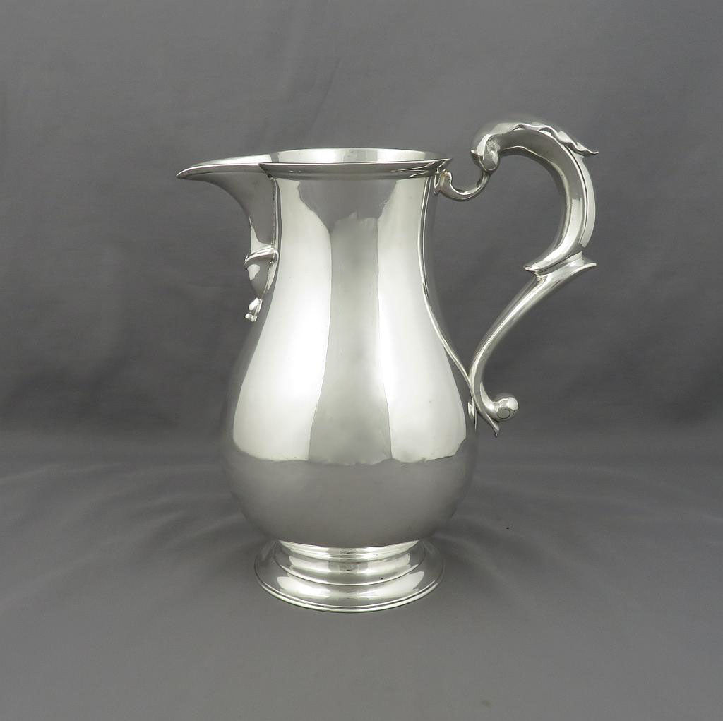 George III Irish Sterling Silver Beer Jug - JH Tee Antiques