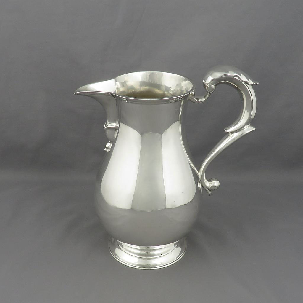 George III Irish Sterling Silver Beer Jug - JH Tee Antiques