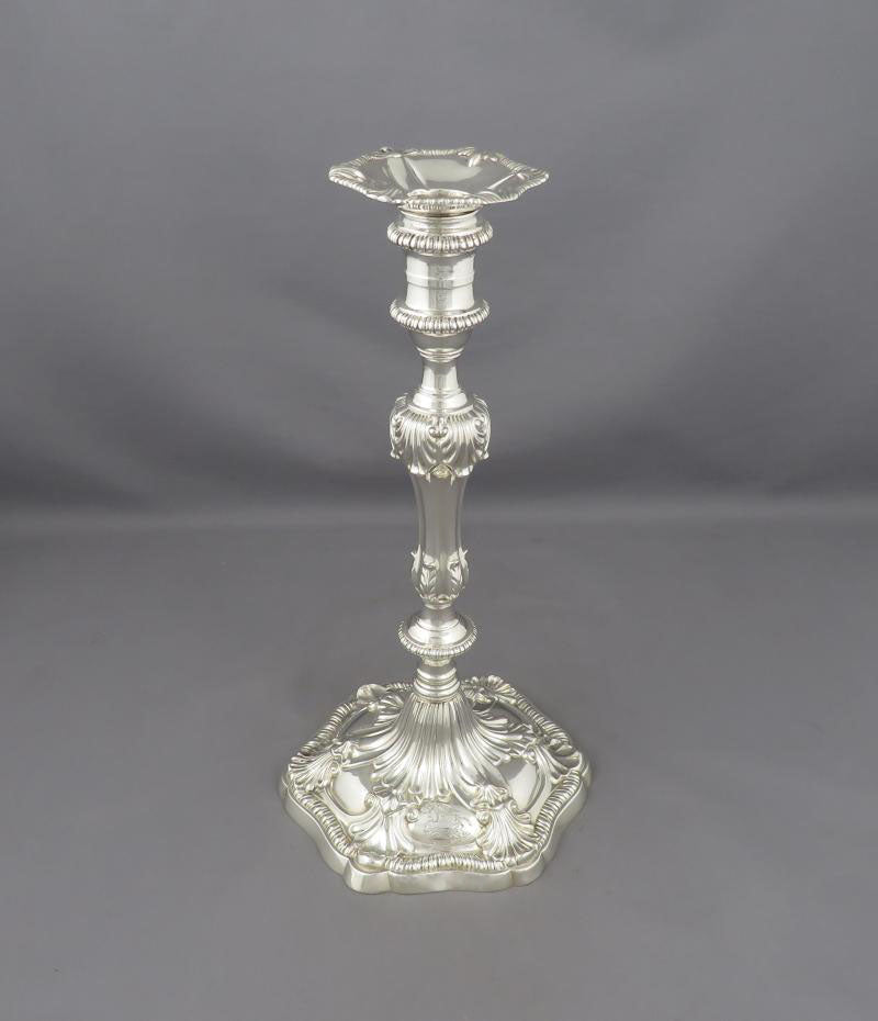 George III Silver Candelabra and Candlesticks - JH Tee Antiques